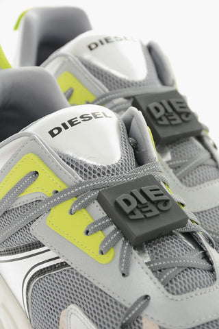 Mesh and Metallic Leather S-SERENDIPITY LC EVO Sneakers with Fluo Detail