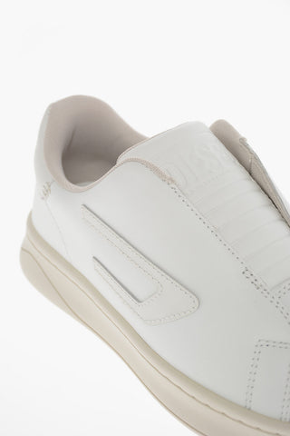 Solid Color Leather S-ATHENE Slip-On Sneakers