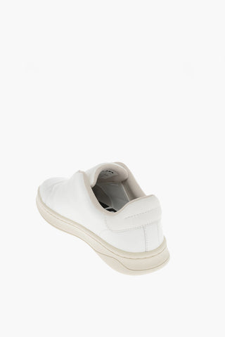 Solid Color Leather S-ATHENE Slip-On Sneakers
