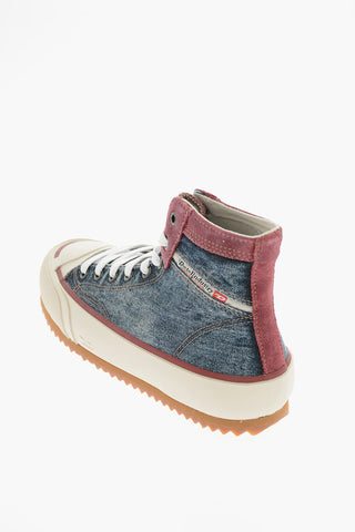 Track Sole Denim S-PRINCIPIA Low Top Snekers 4cm