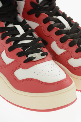 Sneakers Alte S-UKIYO in Pelle con Lacci e Logo Patch D a Contrasto