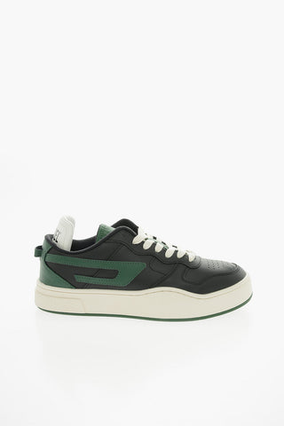 Contrasting Laces and D-Patch Logo Leather S-UKIYO High-Top Sneakers