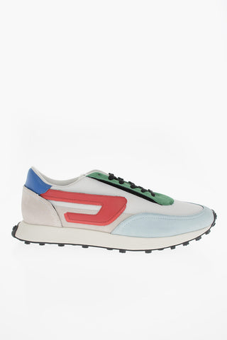 Mesh and Suede S-RACER LC Low-Top Sneakers with D-Logo