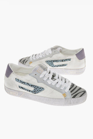 Leather S-LEROJI Sneakers with Animal Details