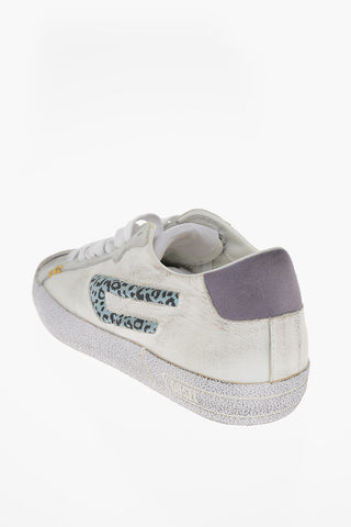 Leather S-LEROJI Sneakers with Animal Details