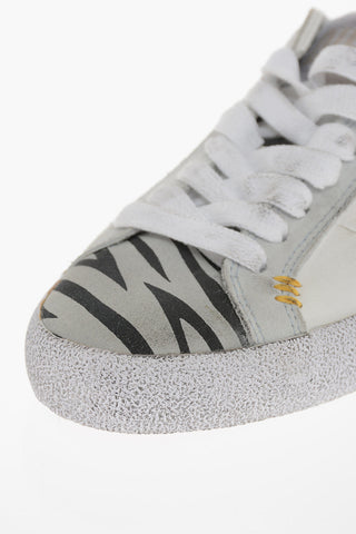 Leather S-LEROJI Sneakers with Animal Details