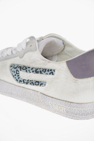 Leather S-LEROJI Sneakers with Animal Details