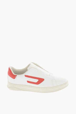 Leather S-ATHENE Slip-On Sneakers with Contrasting Details