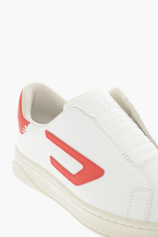 Leather S-ATHENE Slip-On Sneakers with Contrasting Details