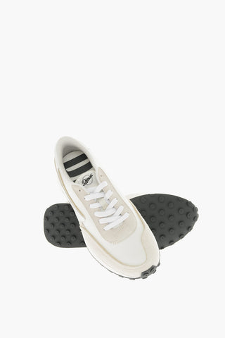 Mesh and Suede S-RACER LC Low-Top Sneakers with D-Logo