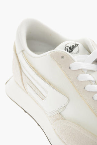 Mesh and Suede S-RACER LC Low-Top Sneakers with D-Logo