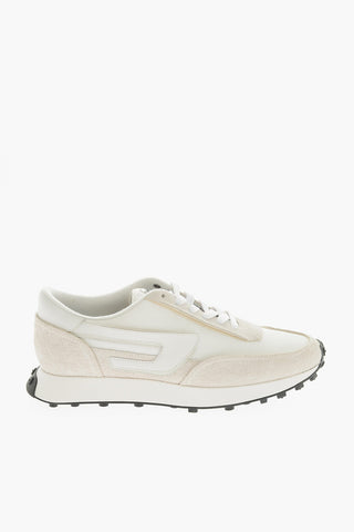 Mesh and Suede S-RACER LC Low-Top Sneakers with D-Logo