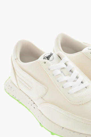 Sneakers Basse S-RACER LC Tono Su Tono in Mesh e Suede con Suola Colorata