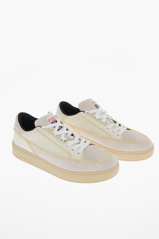 Sneakers Basse S-SINNA in Pelle Martellata con Rifiniture in Spugna