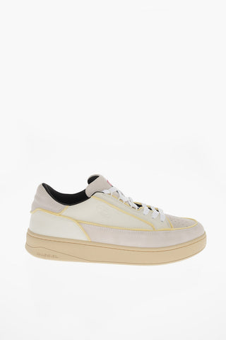 Sneakers Basse S-SINNA in Pelle Martellata con Rifiniture in Spugna