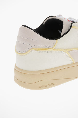 Sneakers Basse S-SINNA in Pelle Martellata con Rifiniture in Spugna