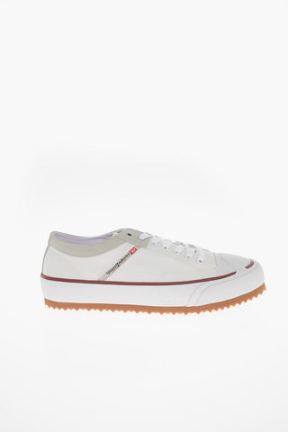 Canvas S-PRINCIPIA Sneakers with Suede Trimmings