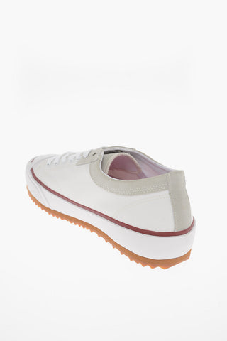 Canvas S-PRINCIPIA Sneakers with Suede Trimmings