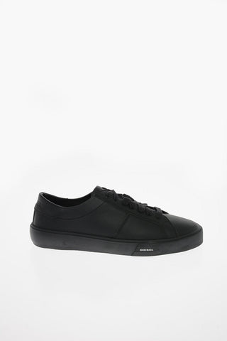 Solid Color Leather S-MYDORI LC Low-Top Sneakers