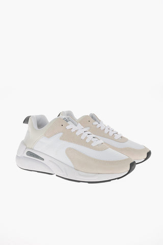 Contrasting Sole Two-Tone Mesh and Faux Leather S-SERENDIPITY SPORT Low-Top Sneakers