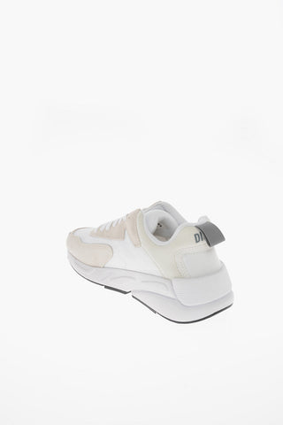 Contrasting Sole Two-Tone Mesh and Faux Leather S-SERENDIPITY SPORT Low-Top Sneakers