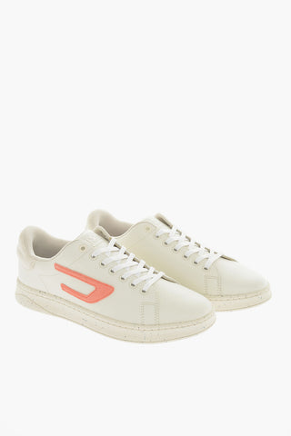 Suede D Logo S-ATHENE Low-Top Sneakers with Paint Sole