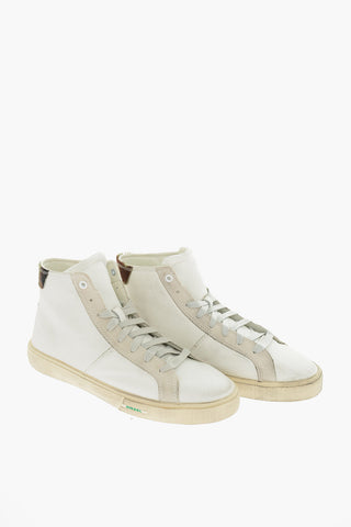 Ponyskin Detail Leather S-MYDORI MC High-Top Sneakers