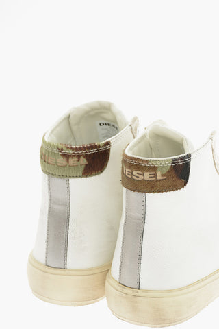 Ponyskin Detail Leather S-MYDORI MC High-Top Sneakers