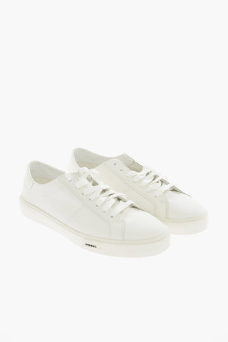Solid Color Leather S-MYDORI LC Low-Top Sneakers