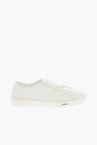 Solid Color Leather S-MYDORI LC Low-Top Sneakers