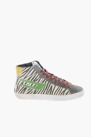 Sneakers Basse S-LEROJI in Suede e Pelle con Dettagli Animalier