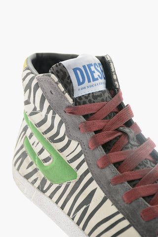 Sneakers Basse S-LEROJI in Suede e Pelle con Dettagli Animalier