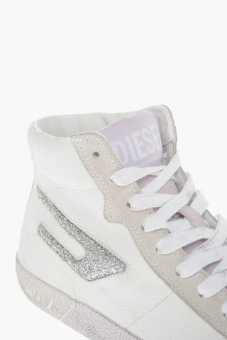 Sneakers Alte S-LEROJI in Pelle e Camoscio con Logo Glitter