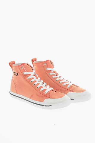 Visible Stiching Denim S-ATHOS High-Top Sneakers Vintage Effect