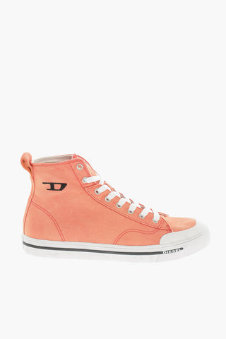 Visible Stiching Denim S-ATHOS High-Top Sneakers Vintage Effect