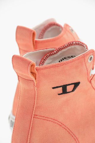Visible Stiching Denim S-ATHOS High-Top Sneakers Vintage Effect
