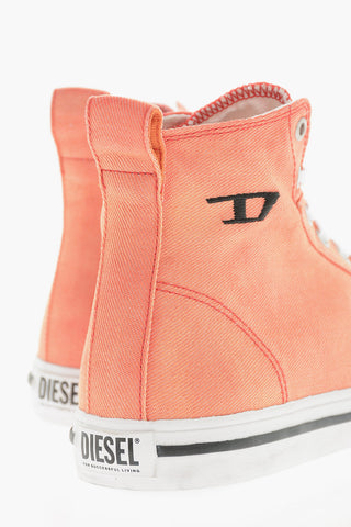 Visible Stiching Denim S-ATHOS High-Top Sneakers Vintage Effect