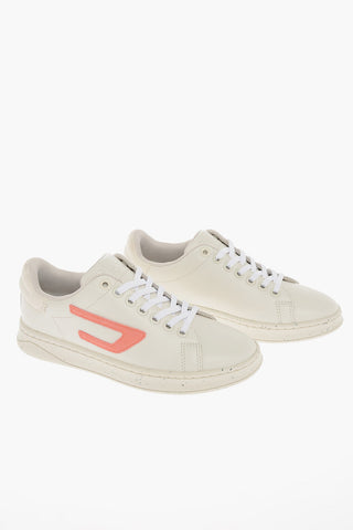 Paint Sole and Suede D-Logo ATHENE Low-Top Sneakers