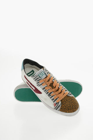Sneakers Basse S-LEROJI in Suede e Pelle con Dettagli Animalier