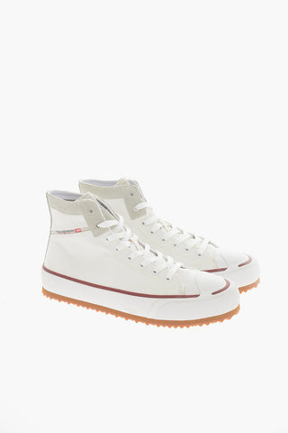 Sneakers Basse S-PRINCIPIA in Canvas e Suede con Platform 4,5cm
