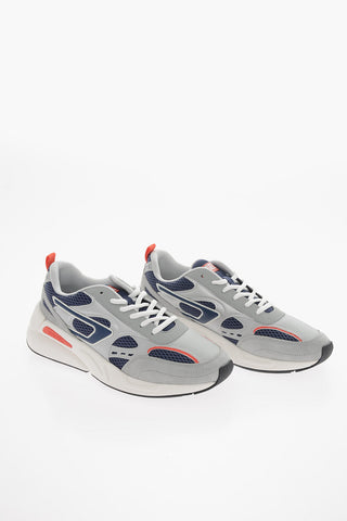Contrasting Sole Two-Tone Mesh and Leather S-SERENDIPITY SPORT Low-Top Sneakers