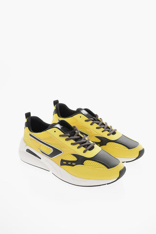 Contrasting Sole Two-Tone Mesh and Faux Leather S-SERENDIPITY SPORT Low-Top Sneakers 