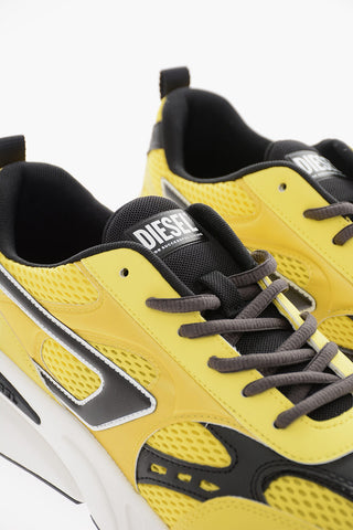 Contrasting Sole Two-Tone Mesh and Faux Leather S-SERENDIPITY SPORT Low-Top Sneakers 