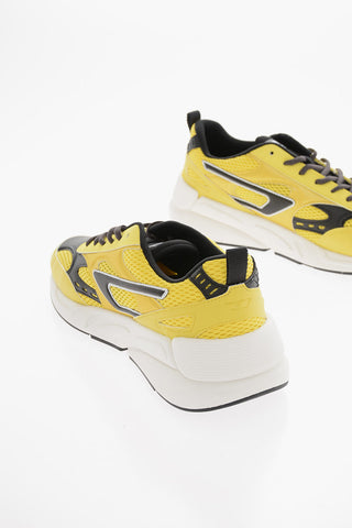 Contrasting Sole Two-Tone Mesh and Faux Leather S-SERENDIPITY SPORT Low-Top Sneakers 
