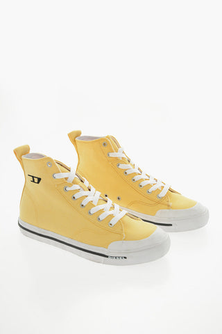 Contrasting Laces and Sole S-ATHOS High-Top Sneakers