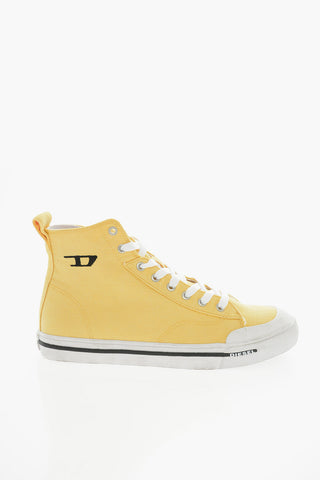 Contrasting Laces and Sole S-ATHOS High-Top Sneakers