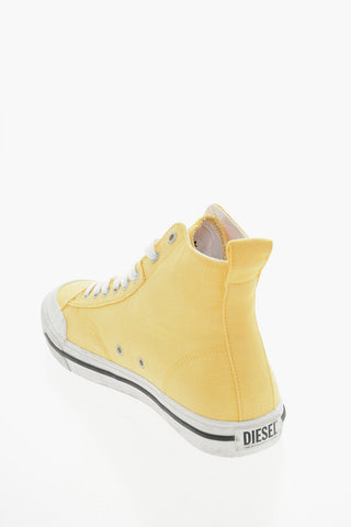 Contrasting Laces and Sole S-ATHOS High-Top Sneakers