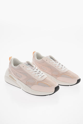 Contrasting Sole Two-Tone Mesh and Faux Leather S-SERENDIPITY SPORT Low-Top Sneakers