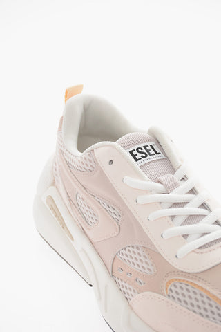 Contrasting Sole Two-Tone Mesh and Faux Leather S-SERENDIPITY SPORT Low-Top Sneakers