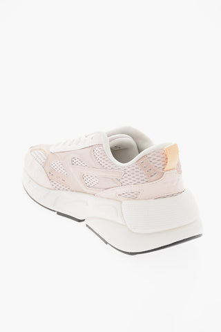 Contrasting Sole Two-Tone Mesh and Faux Leather S-SERENDIPITY SPORT Low-Top Sneakers